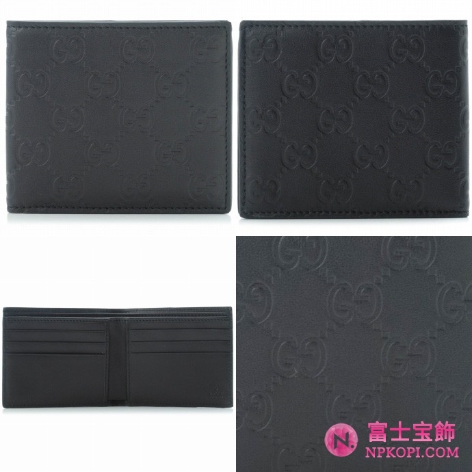 GUCCI/グッチ 2012年春夏AVELグッチシマGG柄2つ折りコンパクト財布 145754 A0V1R 1000 